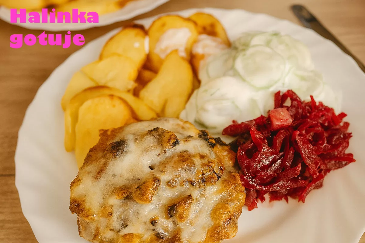 Gniazdka mielone z pieczarkami i serem - propozycja podania