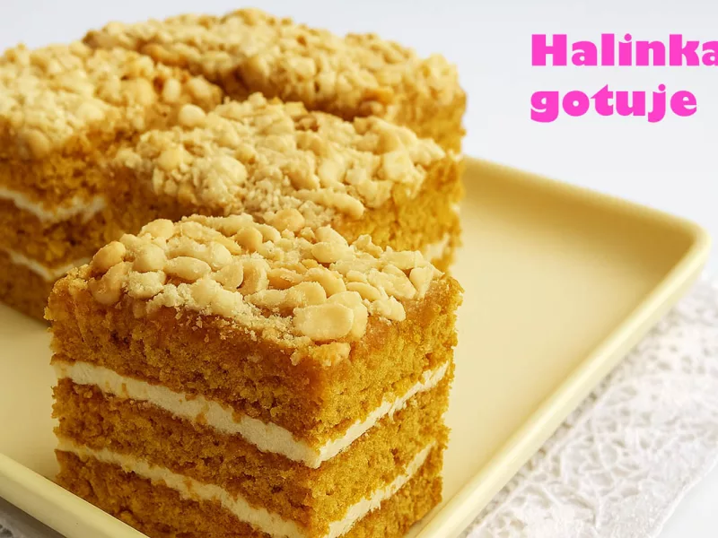 Miodownik z kremem mlecznym i kajmakiem