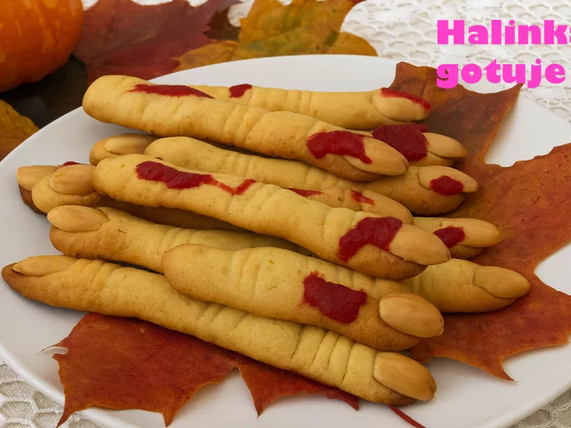 Paluchy wiedźmy – kruche ciasteczka migdałowe na Halloween