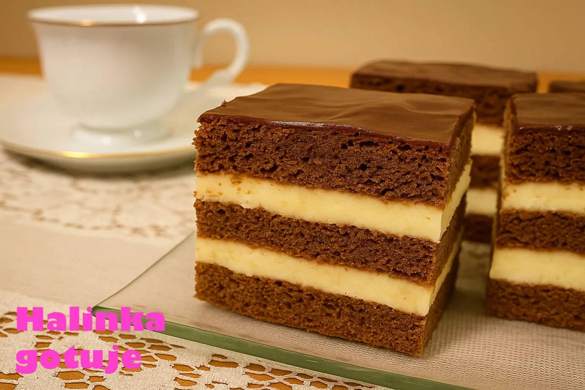 Piernik z kremem budyniowym