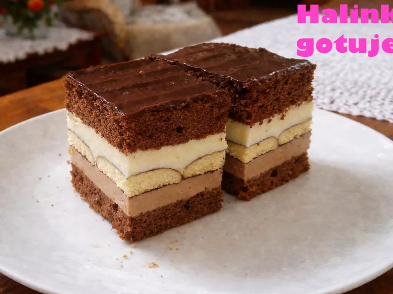 Kawowa Kostka z Dwoma Kremami