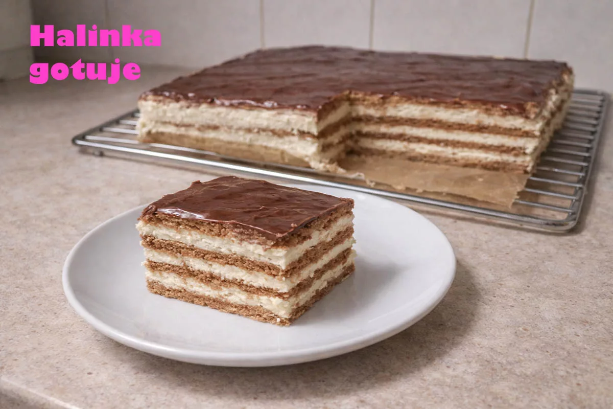 Stefanka z kremem z kaszy manny – proste ciasto bez piekarnika