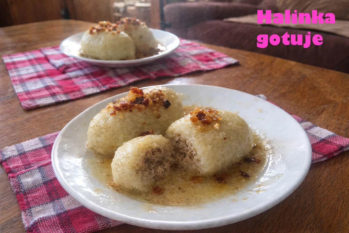 Kartacze z mięsem i skwarkami